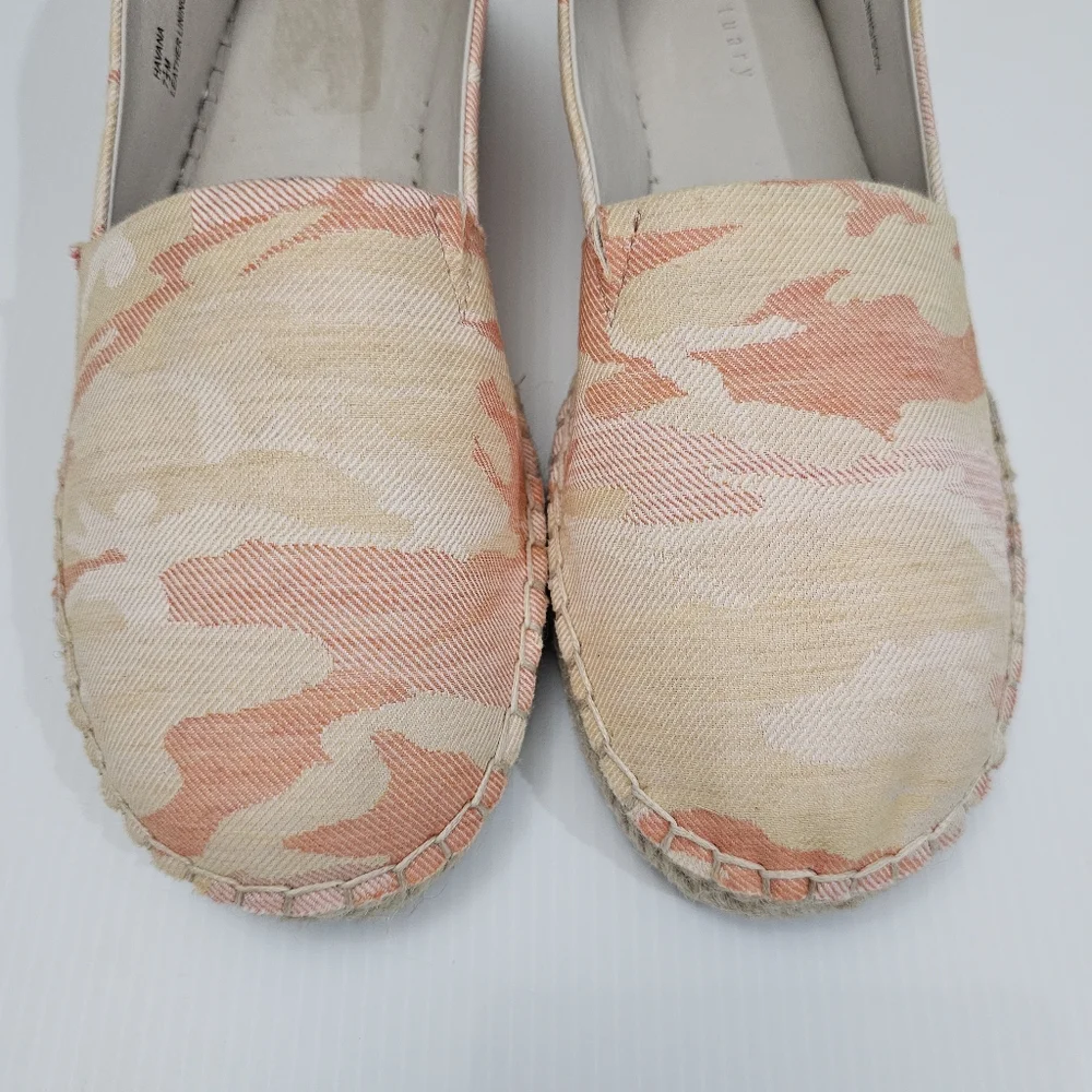 Sanctuary Havana Espadrille Womens 7.5 Printed Orange Slip On Loafer Casual Flat